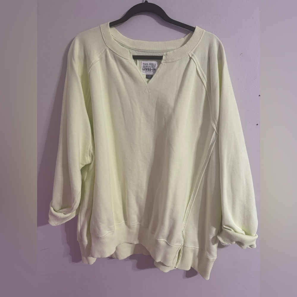 Hello Neon yellow ! Xl American eagle oversized sweatshirt - Picture 2 of 4